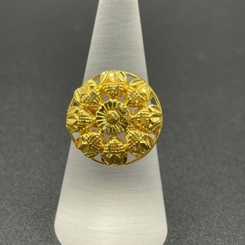 Ladies 22ct Yellow Gold Fancy Filigree Design Ring