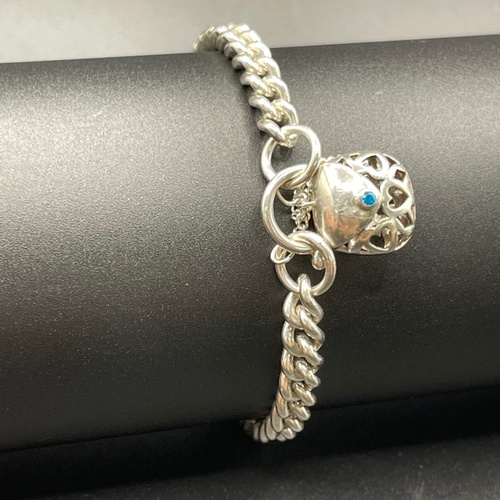 Ladies 925 Sterling Silver Curb Link Bracelet