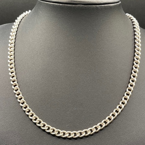 Ladies 925 Sterling Silver Curb Link Necklace