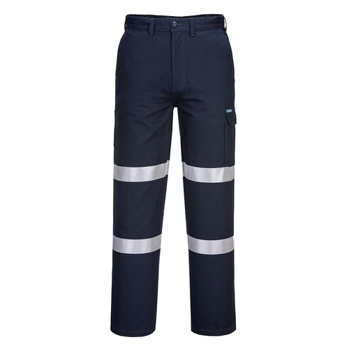 Portwest Mens Workwear Cargo Pants Double Tape Navy Size 87R MD701