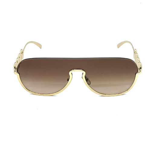 Versace VE2215 Medusa Aviator Sunglasses Pale Gold Brown Gradient with Case