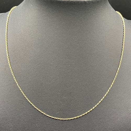 Ladies 9ct Yellow Gold Belcher Link Necklace