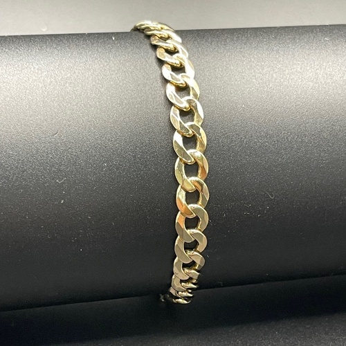 Mens 9ct Yellow Gold Curb Link Bracelet
