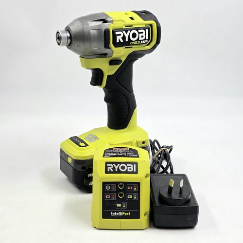 Ryobi RID18X 18V ONE+ HP Brushless 4 Mode Impact Driver 4.0Ah Battery Charger