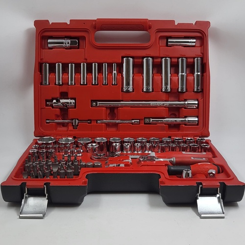 Sidchrome 97 Piece 1/4 and 1/2 Inch Drive Socket Set Metric SCMT31498
