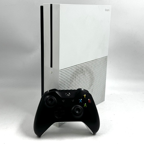 Microsoft Xbox One S Digital Console White 1681 with Controller and Leads