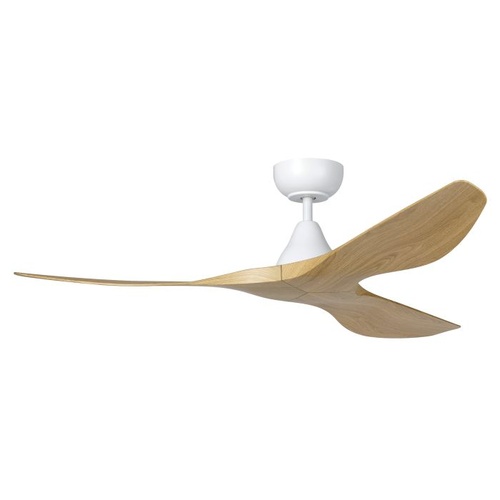 Eglo Surf 52 Inch DC Ceiling Fan Oak Blades White Motor 20549816 Remote Included