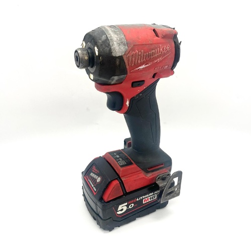 Milwaukee M18 FID8 18V Fuel 1/4 Inch Hex Impact Driver with 5.0Ah Battery
