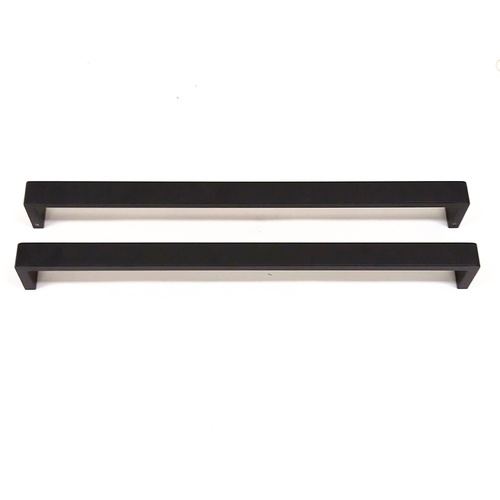 Aquaperla Ivano Black Single Towel Rail 600mm Stainless Steel Pair
