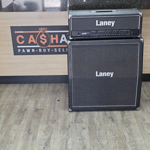 Laney LV300H 200W Quad Tube Head with LV412A 4x12 Cab Clean Drive Amp
