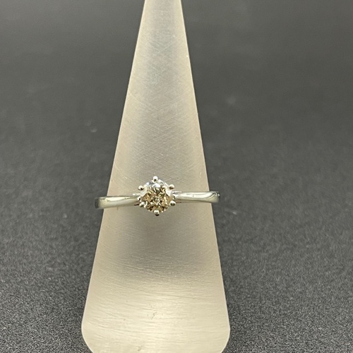 Ladies 14ct White Gold Natural Diamond Ring