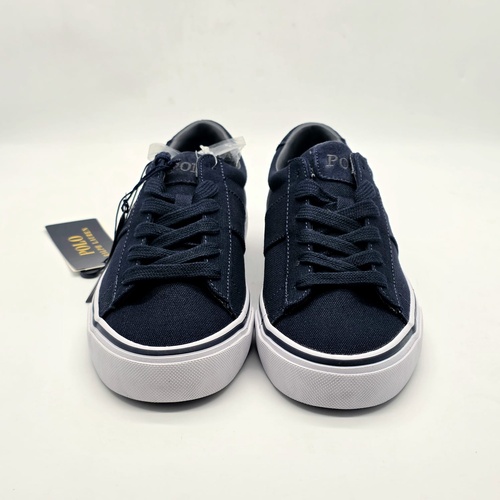 Polo Ralph Lauren Sayer Canvas Sneaker Aviator Navy Blue Size 5 US