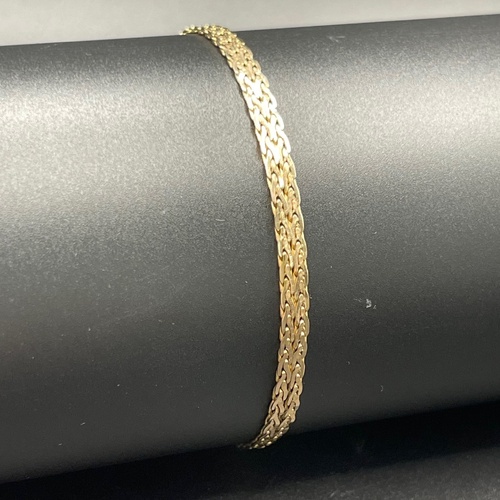 Unisex 9ct Yellow Gold Fancy Link Bracelet