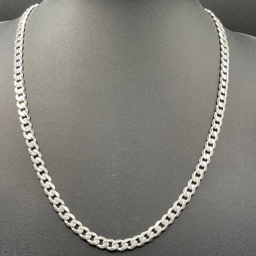 Unisex 925 Sterling Silver Curb Link Necklace