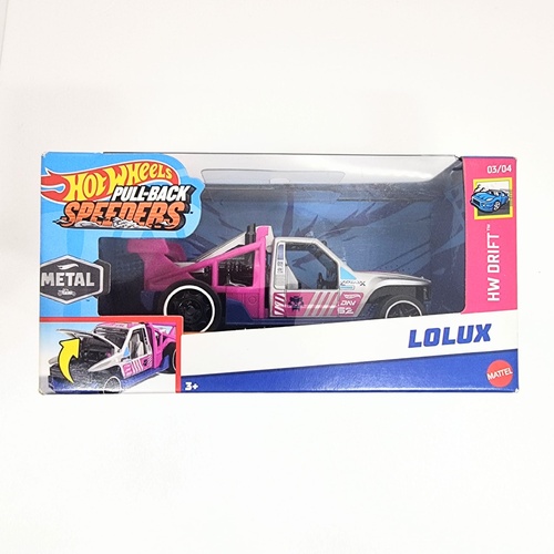Hot Wheels Pull-Back Speeders HW Drift Lolux Diecast Car Toy