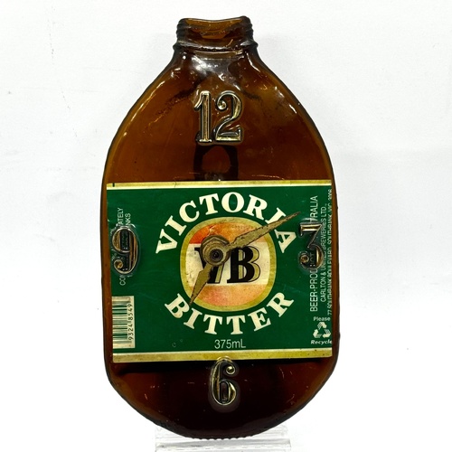 Takane VB Stubby Flat Clock Beer Bottle Wall Art 375ml Vintage