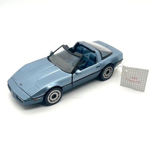 Franklin Mint B11VB58 1984 Corvette Blue Precision Models Diecast 1:24 Scale