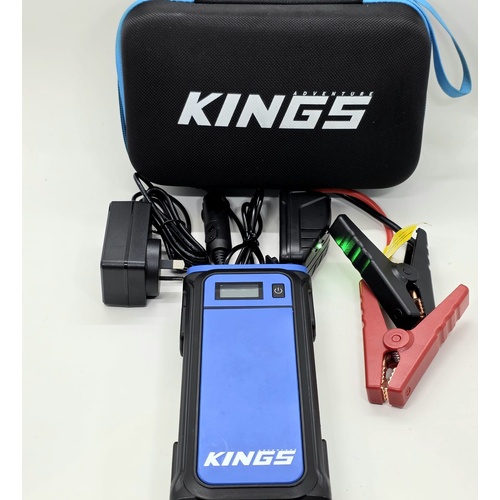 Kings A38 1000A 44.4Wh Portable Car Lithium Jump Starter Kit Power Bank USB