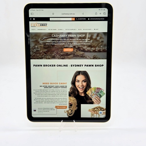 Apple iPad 10th Generation 256GB MPQA3X/A WiFi Only Yellow Tablet