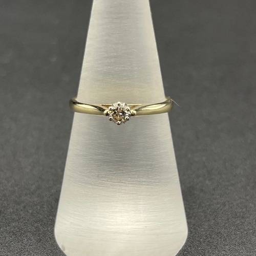 Ladies 9ct Yellow Gold Diamond Ring