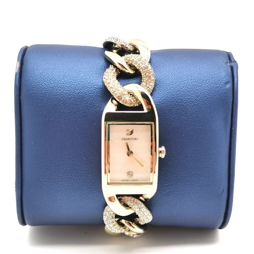 Swarovski 5519321 Cocktail Champagne Gold Tone Crystal Ladies Watch Swiss Made