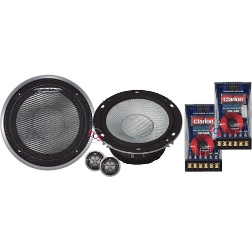 Clarion SRS1686 6.5 Inch 250W 2 Way Component Car Speaker System