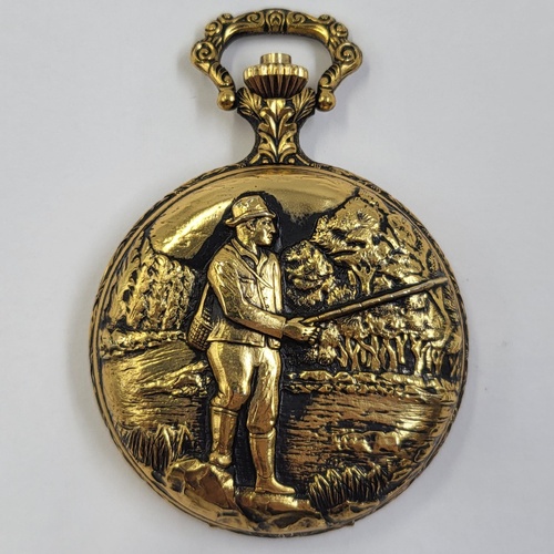 Le Cheminant 1822 Swiss 17J Incabloc Manual Wind Fisherman Pocket Watch