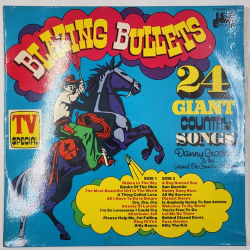 Blazing Bullets 24 Giant Country Songs LP Danny Crockett Vinyl Record