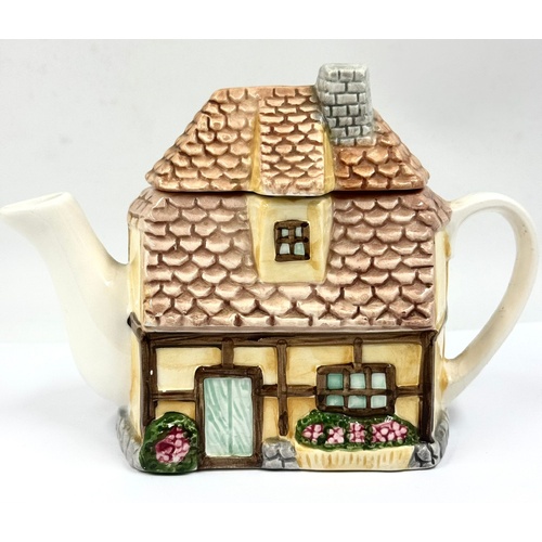 Cottage Style Sweet Home Novelty Teapot Ceramic Decorative Collectible