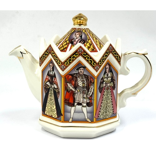 Sadler King Henry VIII and His Six Wives Vintage Ceramic Teapot England