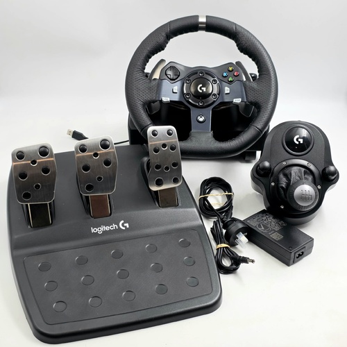 Logitech G920 Driving Force Gaming Wheel with Gear Shifter Pedals Xbox One PC