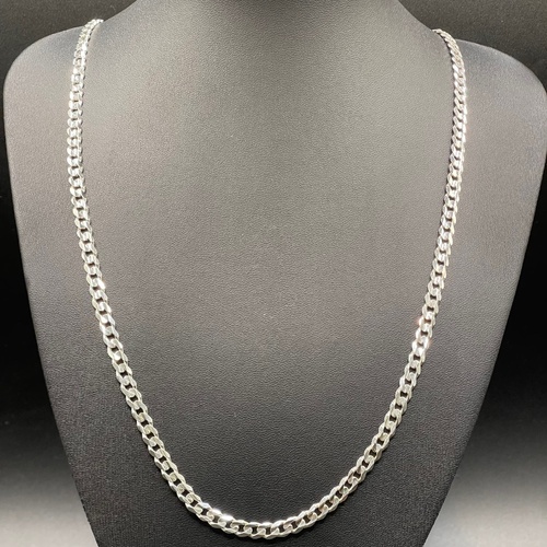 Unisex 925 Sterling Silver Curb Link Necklace