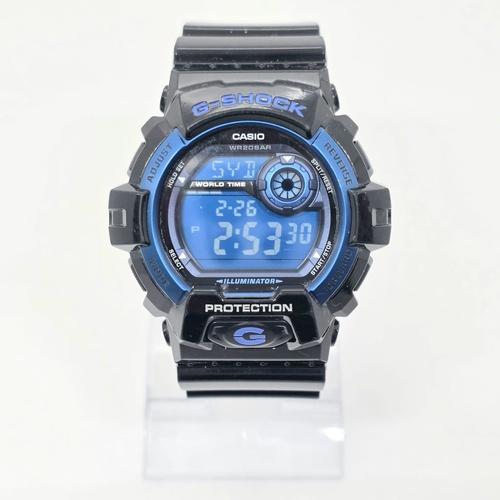 Casio G-Shock G-8900A Mens Black Blue Digital Watch Shock Resistant