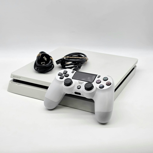 Sony PlayStation 4 Slim 500GB Console White CUH-2202A with Controller and Leads