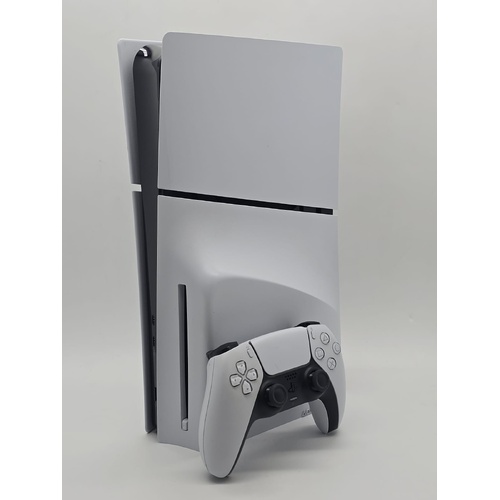 Sony PlayStation 5 Slim Disc Edition 1TB Console White with Controller Cables