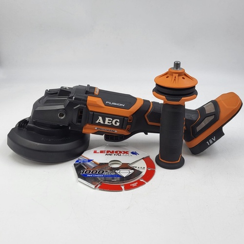 AEG BEWS18125BLP 18V 125mm Angle Grinder with Paddle Switch Skin Only