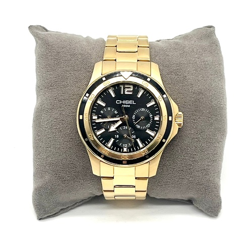 Chisel 5829304 Gold Tone Stainless Steel Chronograph 100m WR Watch