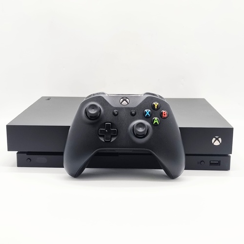 Microsoft Xbox One X 1TB 4K Console Black with Controller and Cables