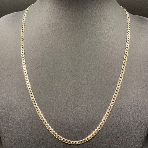 Unisex 9ct Yellow Gold Curb Link Necklace