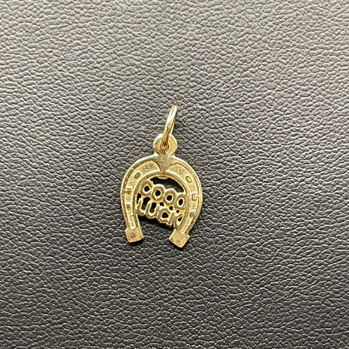 Unisex 9ct Yellow Gold Good Luck Horseshoe Pendant
