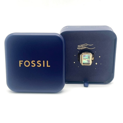 Fossil Raquel Women's Ring Watch ES5411 Gold Stainless Steel Quartz