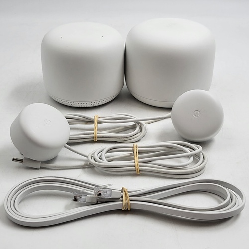 Google Nest H2D Wifi Router with Add-On Point H2E Wifi Extender