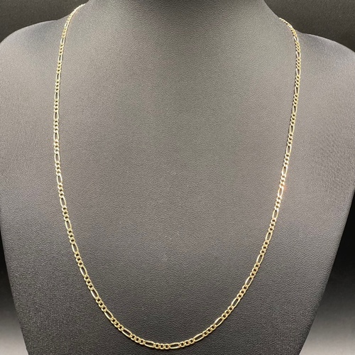 Unisex 9ct Yellow Gold Figaro Link Necklace