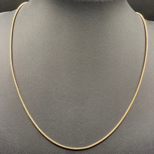 Ladies 9ct Yellow Gold Snake Link Necklace