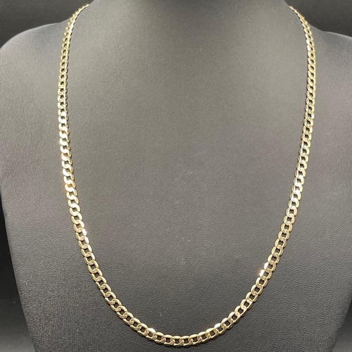 Unisex 9ct Yellow Gold Curb Link Necklace