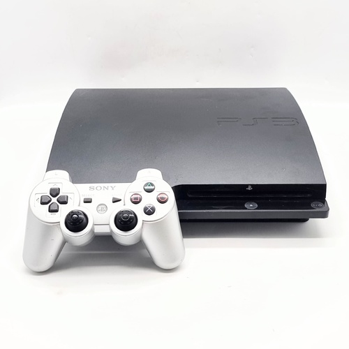 Sony PlayStation 3 Slim Black Console 320GB CECH-3002B with Controller and Leads