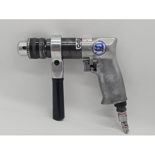 Shinano SI-5305A 3/8 Inch Capacity Geared Pistol Grip Reversible Drill