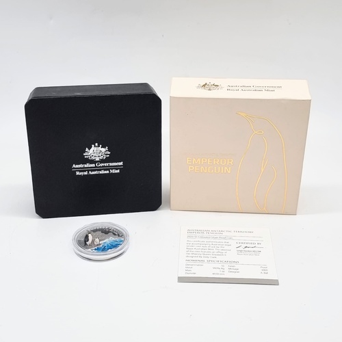 2023 $5 Emperor Penguin 1oz Silver Proof Coin Coloured Royal Australian Mint