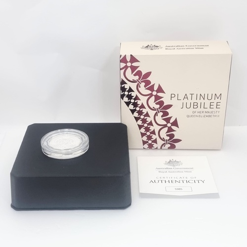 Platinum Jubilee 2022 50c Fine Silver Proof Coin Royal Australian Mint