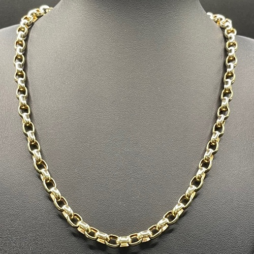 Ladies 9ct Yellow Gold Belcher Link Necklace
